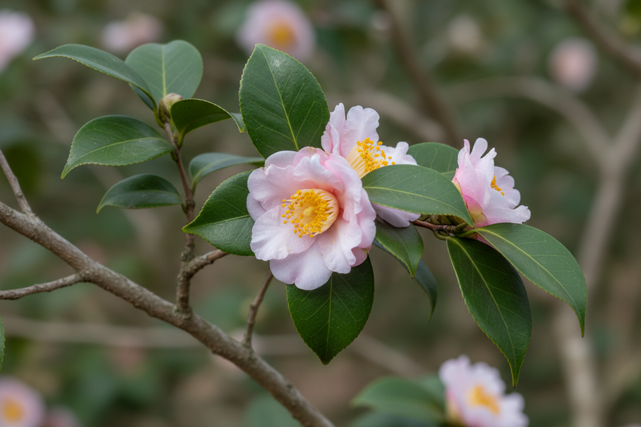 Herbstblühende Kamelie / Camellia Sasanqua